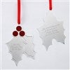 Pmall thumb Engraved Logo Silver Sparkling Holly Ornament - 52684
