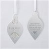 Pmall thumb Engraved Logo Silver Evergreen Drop Ornament - 52685