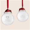 Pmall thumb Etched Logo Santa Hat Glass Ball Ornament - 52742