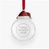 Pmall thumb Etched Logo Santa Hat Glass Ball Ornament - 52742