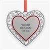 Pmall thumb Personalized Logo Lattice Metal Heart Ornament - 52743