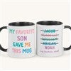 Product Thumbnail Front and Back 11 oz. Black Mug 