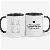 Product Thumbnail 11 oz. Black Mug Front & Back View 