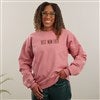 Product Thumbnail Model in Mauve Crewneck