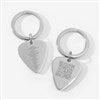 Product Thumbnail Silver Guitar Pick Keychain 