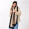 Product Thumbnail Black & Ivory Scarf & Hat - Model View