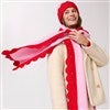 Product Thumbnail Red & Pink Scarf & Hat - Model View
