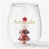 Product Thumbnail Personalized Red Glitter Tree Glass