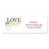 alt='Words Of Christmas Return Address Labels'