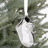 Engraved Silver Baby Bootie Ornament