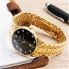 Pmall thumb Engraved Bulova Golden Steel and Diamond Watch - 55477