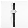 Pmall thumb Corporate Bulova Milestone Silver and Black Leather Watch - 47216