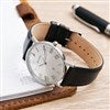 Pmall thumb Corporate Bulova Milestone Silver and Black Leather Watch - 47216