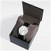 Pmall thumb Corporate Bulova Milestone Silver and Black Leather Watch - 47216