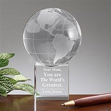 Worlds Greatest Mom Personalized Keepsake Globe - 10001