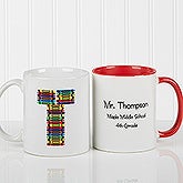 Personalized Coffee Mugs for Teachers - Crayon Letter - 10034