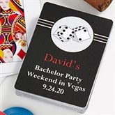 Personalized Bachelor Party Favor Playing Cards - Roll The Dice - 10056