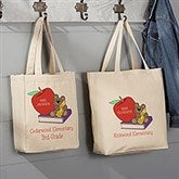 Personalized Teacher Tote Bags - Teddy Bear - 10083