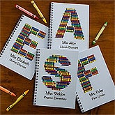 Personalized Notebook Set - Crayon Letter - 10099