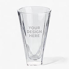 Personalized Logo Engraved Logo Crystal Vase  - 10108