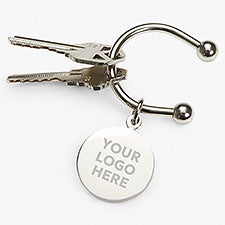 Custom Logo Keychain - Engraved Corporate Logo - 10137