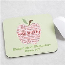 Personalized Teacher Mouse Pads - Apple - 10202