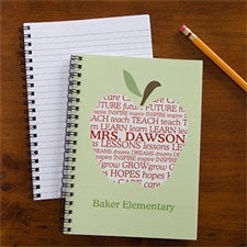 Personalized Teacher Notebooks - Teachers Apple - 10207