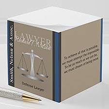 Personalized Note Pads for Lawyers - Scales of Justice - 10225