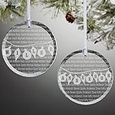 Personalized Glass Christmas Ornaments - Family Circle - 10239