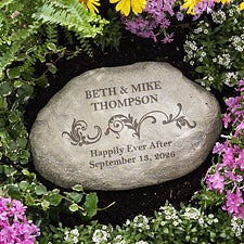 Personalized Decorative Garden Stones - Loving Couple - 10256
