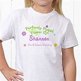 Personalized Flower Girl Wedding T-Shirt - Perfectly Picked - 10312