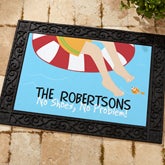 Personalized Swimming Pool Doormat - No Shoes, No Problem - 10343
