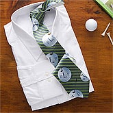 Personalized Men's Ties - Golf Ball Monogram - 10366