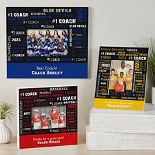 Order & Send Custom Baseball Team Photo Collage Gift For Coaches