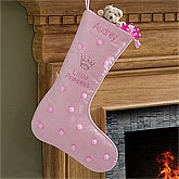 Personalized Christmas Stockings - Pink Princess - 10418