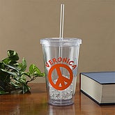 Personalized Acrylic Tumbler - Peace Sign - 10550