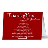 Personalized Corporate Christmas Cards - Thank You For Your Business - 10573