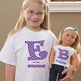 Personalized Doll Clothing - Alphabet Name T-Shirt - 10583