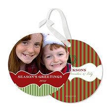 Personalized Hanging Ornament Photo Holiday Cards - 10584