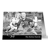Personalized Photo Christmas Cards - Peace, Love, Joy - 10586