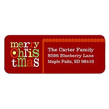 Personalized Return Address Labels - Merry Christmas - 10627