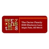 Personalized Return Address Labels - Merry Christmas - 10627