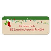 Personalized Holiday Return Address Labels - Christmas Stockings - 10638