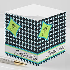 Personalized Sticky Note Cubes - Name & Initials - 10658