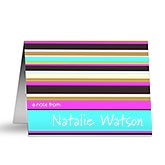 Personalized Stationery Note Cards - Stripes - 10689