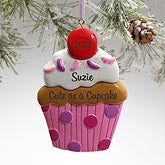 Personalized Christmas Ornaments - Cupcake - 10747