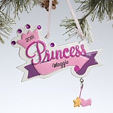 Personalized Christmas Ornaments for Girls - Princess Crown - 10755