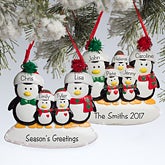 Personalized Family Christmas Ornaments - Penguins - 10775