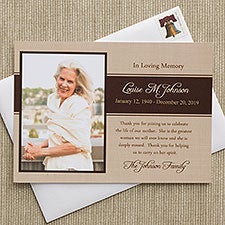 Personalized Photo Bereavement Cards - In Memory - 10786