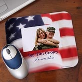 Personalized Photo Mouse Pad - American Flag - 10798
